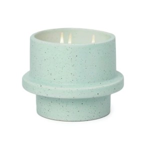 FO1202EU Folia Matte Speckled Ceramic Candle Paddywax 326g - Baby Blue - Salt and Sage